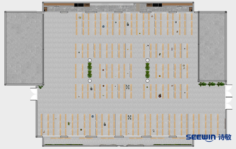 開(kāi)羅餐桌椅方案-500人平面圖